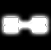 Oracle Lighting 3140-X-001 - Universal Illuminated LED Letter Badges - White LED - Individual - Matte White X