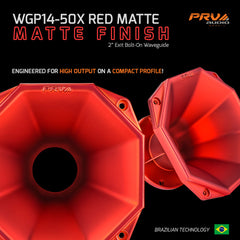 PRV Audio WGP14-50X RED MATTE Compact Profile Waveguide