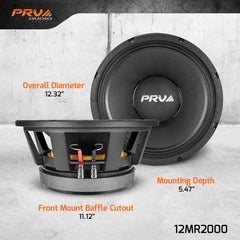 PRV Audio 12MR2000 12" Midrange Loudspeaker