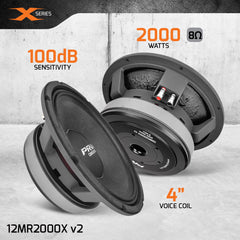 PRV Audio 12MR2000X v2 12" Midrange Loudspeaker