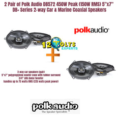 2 Pair of Polk Audio DB572 5" x 7" 6" x 8" 2-Way Marine Speaker New 2 PR DB 572
