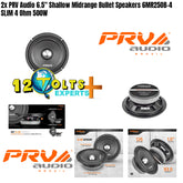 2x PRV Audio 6.5" Shallow Midrange Bullet Speakers 6MR250B-4 SLIM 4 Ohm 500W