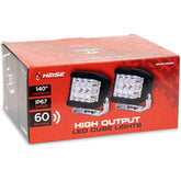 Heise - High Output Cube LED Lights 4 Inch 15 LED 2 Pack (HE-HCL1402PK)