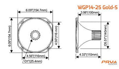 PRV Audio WGP14-25 GOLD-S 1" Exit Waveguide