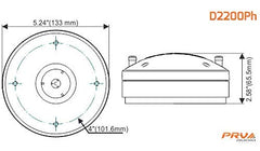 PRV Audio D2200Ph 2" Exit Midrange Compression Driver