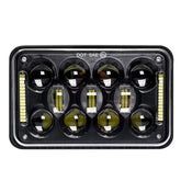 Heise - Vehicle LED Headlight Set 4X6 Inch 18 LED - Black Front Face (HE-4X6B1)