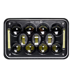 Heise - Vehicle LED Headlight Set 4X6 Inch 18 LED - Black Front Face (HE-4X6B1)
