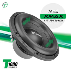 Timpano Audio TPT-T1000-12 D4 12" Car Audio Subwoofer 1200 Watts Dual 4 Ohm Deep Low Tones