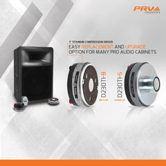 PRV Audio D230Ti-S 1" Exit Pro Audio Titanium Compression Driver