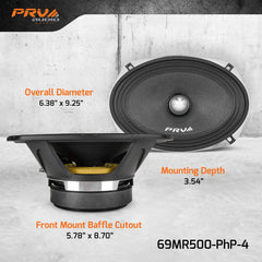 PRV Audio 69MR500-PhP-4 High Spl Midrange Loudspeaker