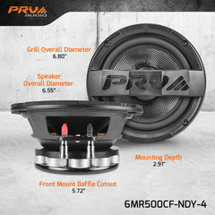 PRV Audio 6MR500CF-NDY-4 6.5" Neodymium Midrange Loudspeaker