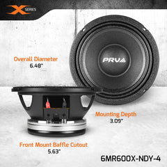 PRV Audio 6MR600X-NDY-4 6.5" Neodymium Midrange Loudspeaker