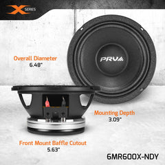 PRV Audio 6MR600X-NDY 6.5" Neodymium Midrange Loudspeaker
