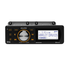 BOSS Audio Systems BEHDIN98 Harley Davidson Amplified Bluetooth Receiver – Directly Fits 1998-2013 Electra Glide & Road Glide, 3” Monochrome LCD