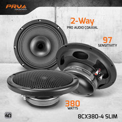 PRV Audio 8CX380-4 SLIM 8 Fullrange Slim Coaxial Loudspeaker
