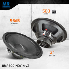 PRV Audio 8MR500-NDY-4 v2 8" Neodymium Midrange Loudspeaker