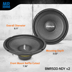 PRV Audio 8MR500-NDY v2 8" Neodymium Midrange Loudspeaker