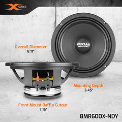 PRV Audio 8MR600X-NDY 8" Midrange Loudspeaker