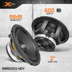 PRV Audio 8MR600X-NDY 8" Midrange Loudspeaker
