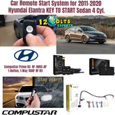 Car Remote Start System for 2011-2020 Hyundai Elantra Std. Key Automatic + RF-1WR3-AP One Button RF Kit (up to 1500' range)