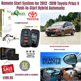 Remote Start System for 2012-2018 Toyota Prius V Push-to-Start Hybrid Automatic