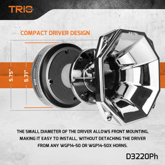 PRV Audio D3220Ph 2" Exit Midrange Compression Driver