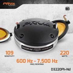 PRV Audio D3220Ph-Nd 2" Exit Midrange Compression Driver