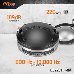 PRV Audio D3220TiH-ND 2" Exit Mids & Highs Compression Driver