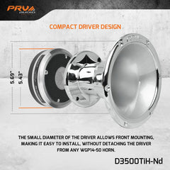 PRV Audio D3500TiH-Nd 2" Exit Mids & Highs Compression Driver
