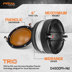 PRV Audio D4500Ph-Nd 2" Exit Midrange Compression Driver