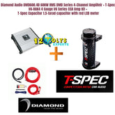 Diamond Audio DMD600.4D DMD 4 Channel Amplifier + 4 Gauge amp kit + Capacitor