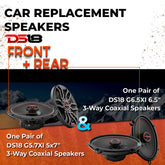 Car Speaker Replacement fits 1997-1999 for Mercury Tracer