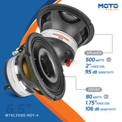 PRV Audio MT6CX580-NDY-4 6.5 Coaxial Loudspeaker