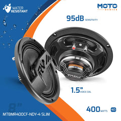 PRV Audio MT8MR400CF-NDY-4 SLIM 8" Carbon Fiber Neodymium Midrange Loudspeaker