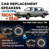 Car Speaker Replacement fits 1982-1990 for Volvo 760