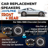 Car Speaker Replacement fits 1984-1989 for Chevrolet Corvette