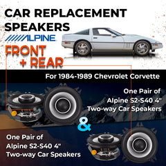 Car Speaker Replacement fits 1984-1989 for Chevrolet Corvette