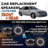 Car Speaker Replacement fits 1985-1988 for Chevrolet Spectrum