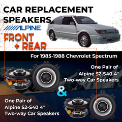Car Speaker Replacement fits 1985-1988 for Chevrolet Spectrum