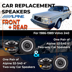 Car Speaker Replacement fits 1986-1989 for Volvo 240