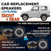 Car Speaker Replacement fits 1986-1995 for Suzuki Samurai