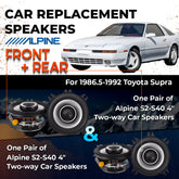 Car Speaker Replacement fits 1986.5-1992 for Toyota Supra