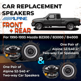 Car Speaker Replacement fits 1990-1993 for Mazda B2300 / B3000 / B4000