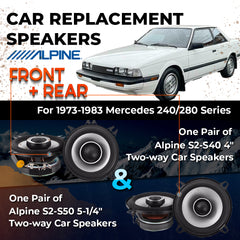 Car Speaker Replacement fits 1978-1985 for Mazda 626