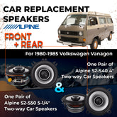 Car Speaker Replacement fits 1980-1985 for Volkswagen Vanagon