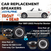 Car Speaker Replacement fits 1997-2003 for Porsche Boxter