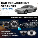 Car Speaker Replacement fits 1996-2002 for Cadillac Eldorado