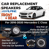 Car Speaker Replacement fits 2016-2020 for Mercedes C-Class