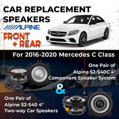 Car Speaker Replacement fits 2016-2020 for Mercedes C-Class