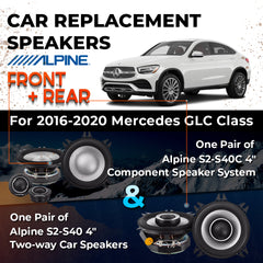 Car Speaker Replacement fits 2016-2020 for Mercedes GLC-Class